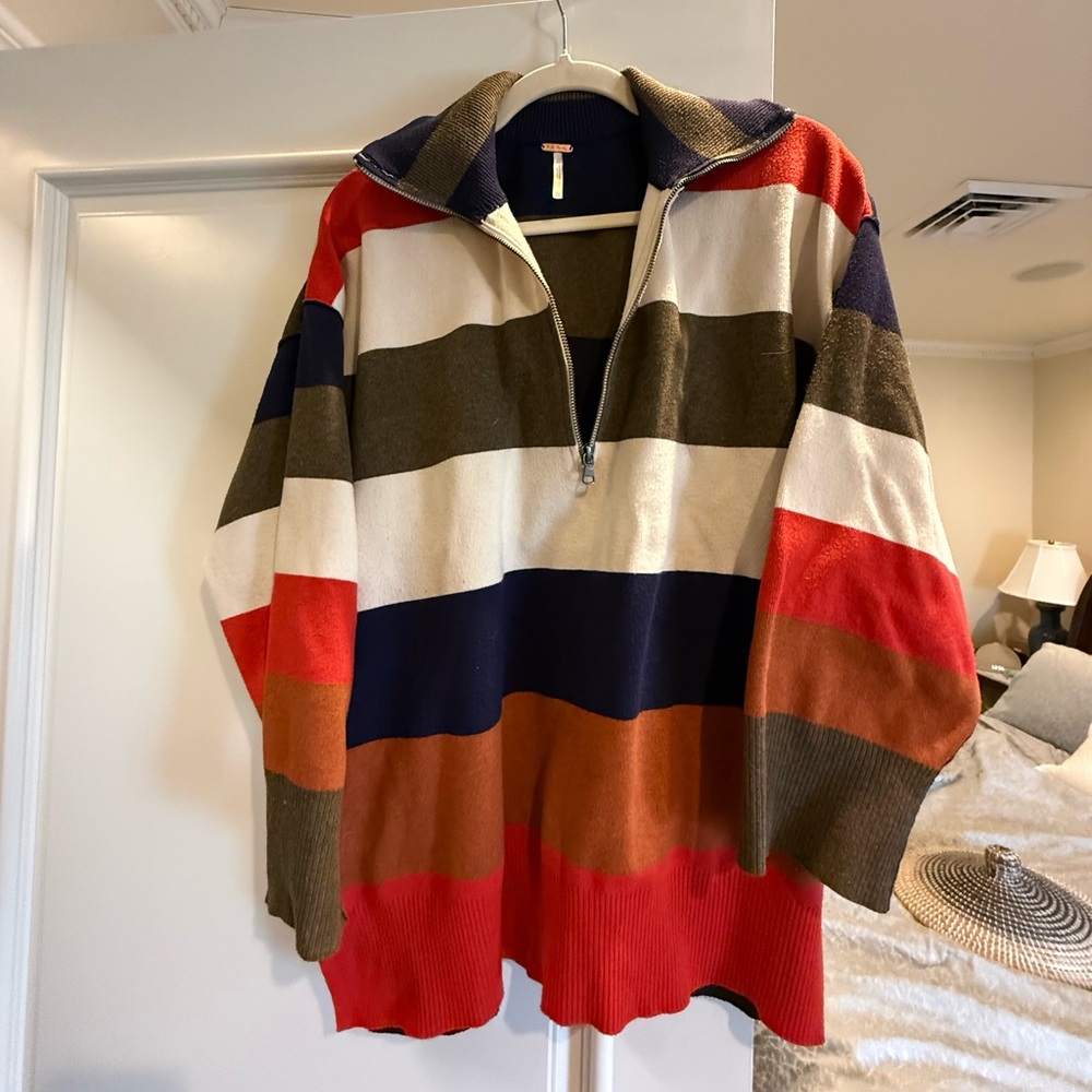 Free people oversized quarter zip